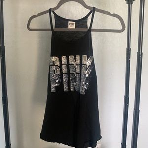 PINK Sequin Tank Top